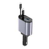 Car charger plugged into vehicle 12V socket