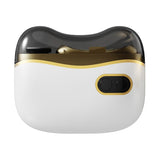 Electric nail clipper in use on toenail