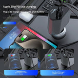 Car charger USB-A and USB-C port layout close-up