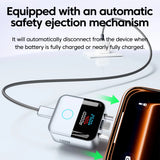 140W Auto Disconnect Full Charge Splitter Type-C Smart Charging Separator Digital Display 140W PD Fast Charging Adapter
