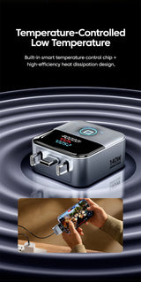 140W Auto Disconnect Full Charge Splitter Type-C Smart Charging Separator Digital Display 140W PD Fast Charging Adapter