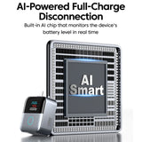 140W Auto Disconnect Full Charge Splitter Type-C Smart Charging Separator Digital Display 140W PD Fast Charging Adapter